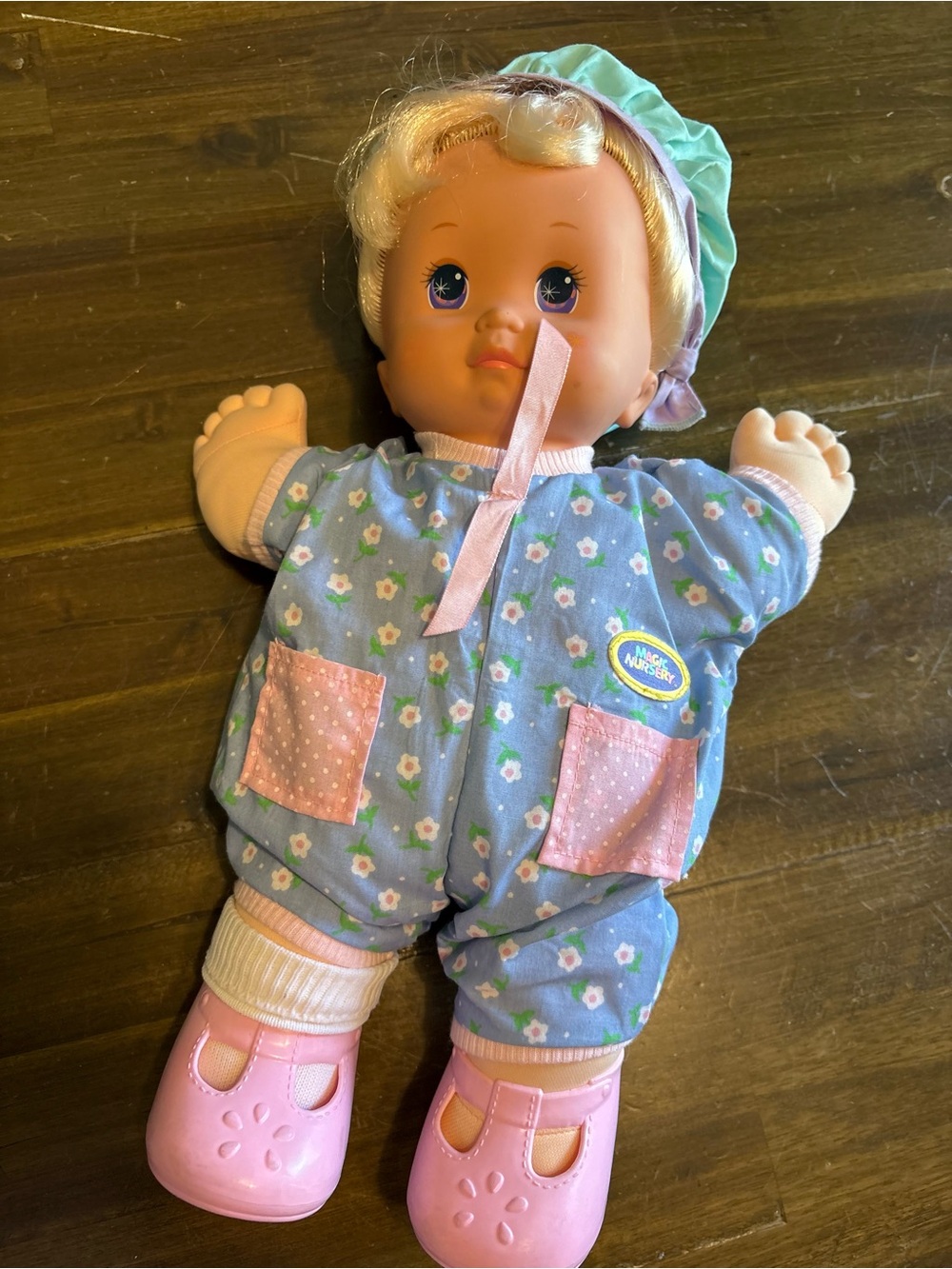 MAGIC NURSERY Surprise Toddler Doll Vintage Mattel 1989 Blonde Girl 16” o